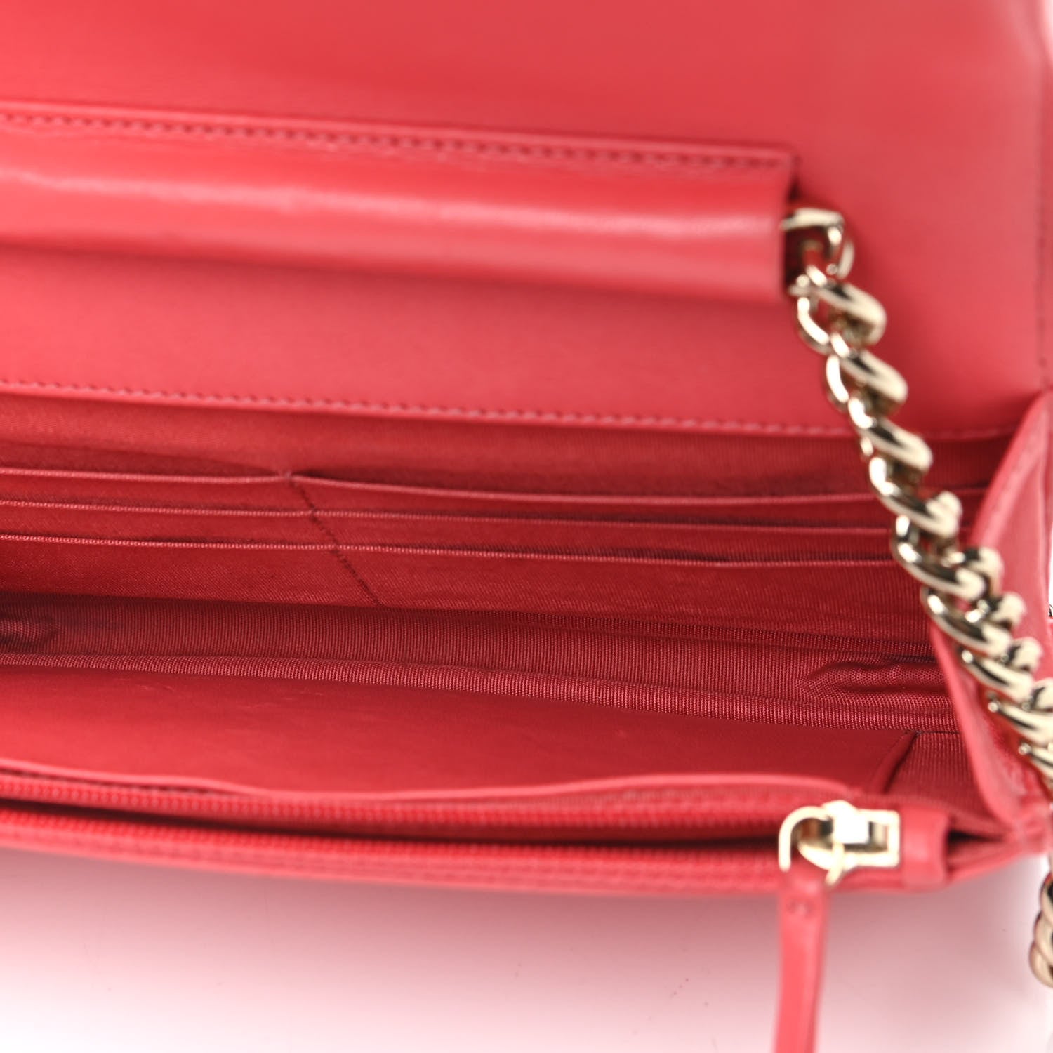 Chanel Lambskin Chevron Quilted Boy Wallet On Chain WOC Pink 4 of 13
