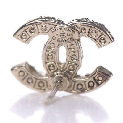 Chanel Pearl Crystal CC Earrings Gold 4 of 5