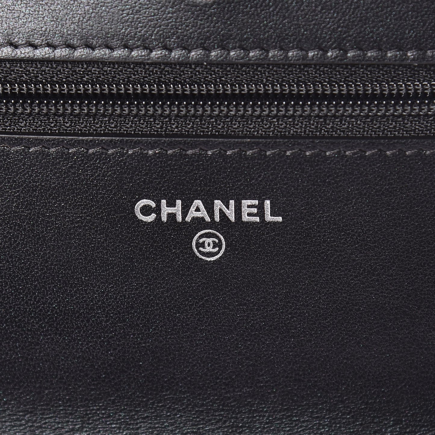 Aged Calfskin Quilted Tassel Wallet On Chain WOC Black