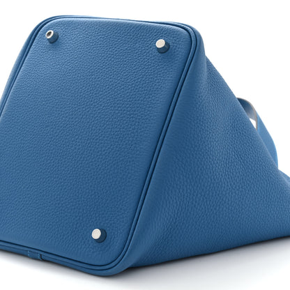 Hermes Taurillon Clemence Picotin Lock 22 MM Bleu Zanzibar 10 of 10