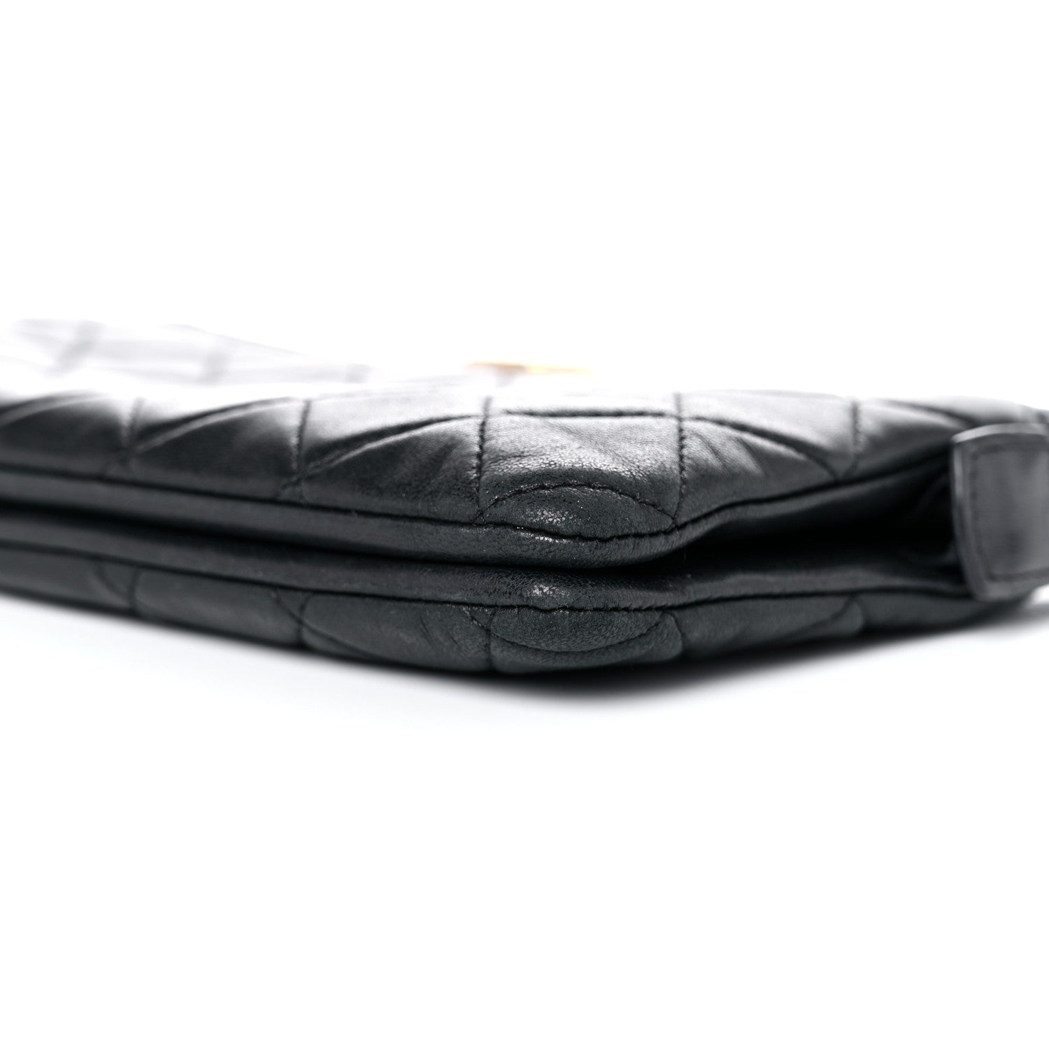 Chanel Lambskin Quilted Small Boy Zipped Pouch Black 10 of 19