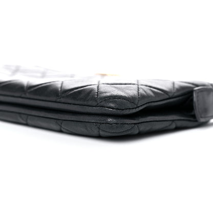 Chanel Lambskin Quilted Small Boy Zipped Pouch Black 10 of 19