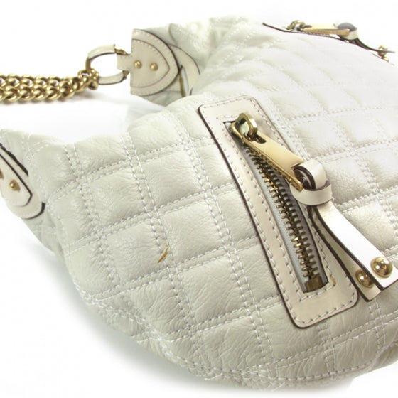 Marc Jacobs Leather Quilted Banana Chain Hobo White 6 of 11