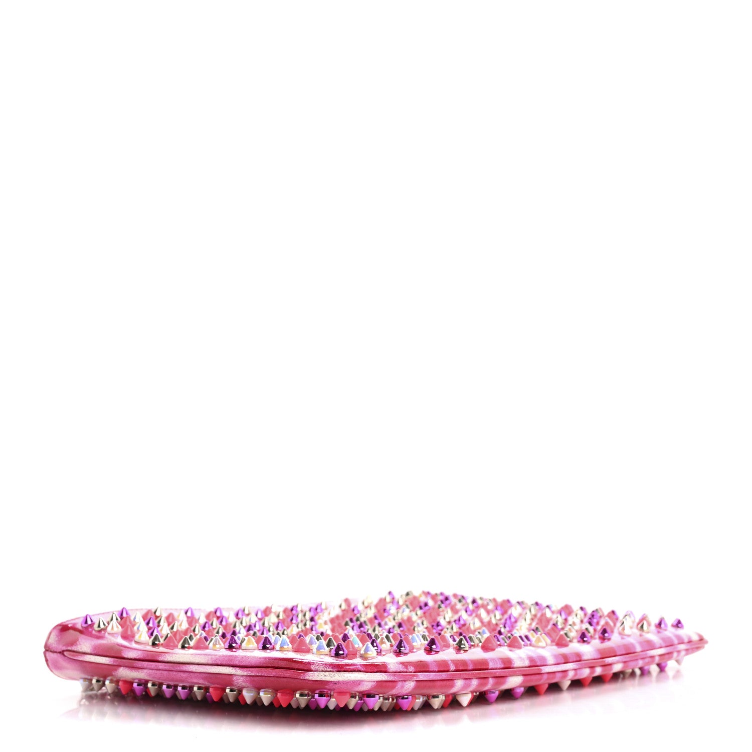 Christian Louboutin Patent Glittart Studded Loubiposh Chain Shocking Pink 4 of 10