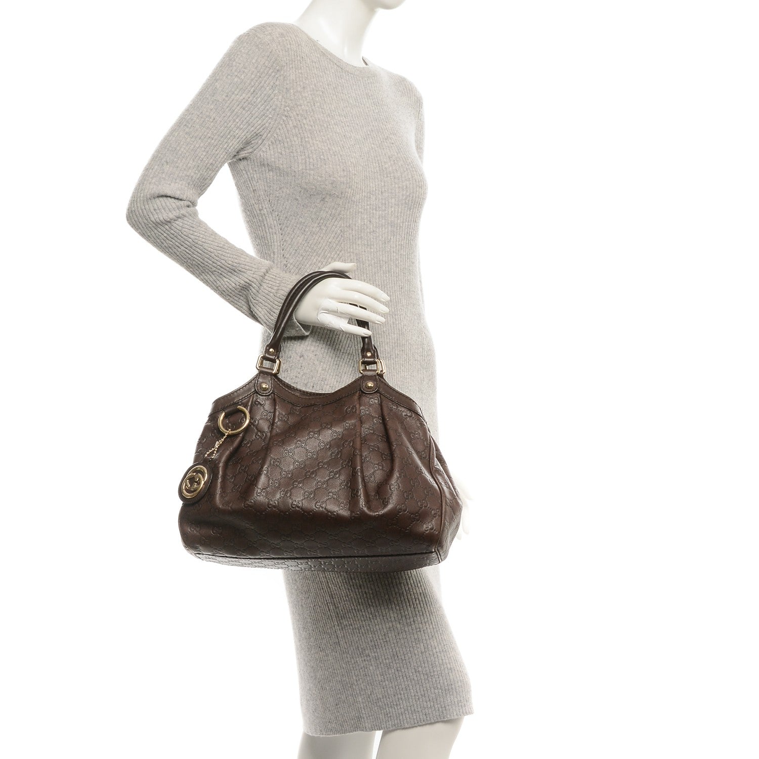Gucci Guccissima Medium Sukey Tote Chocolate 2 of 11