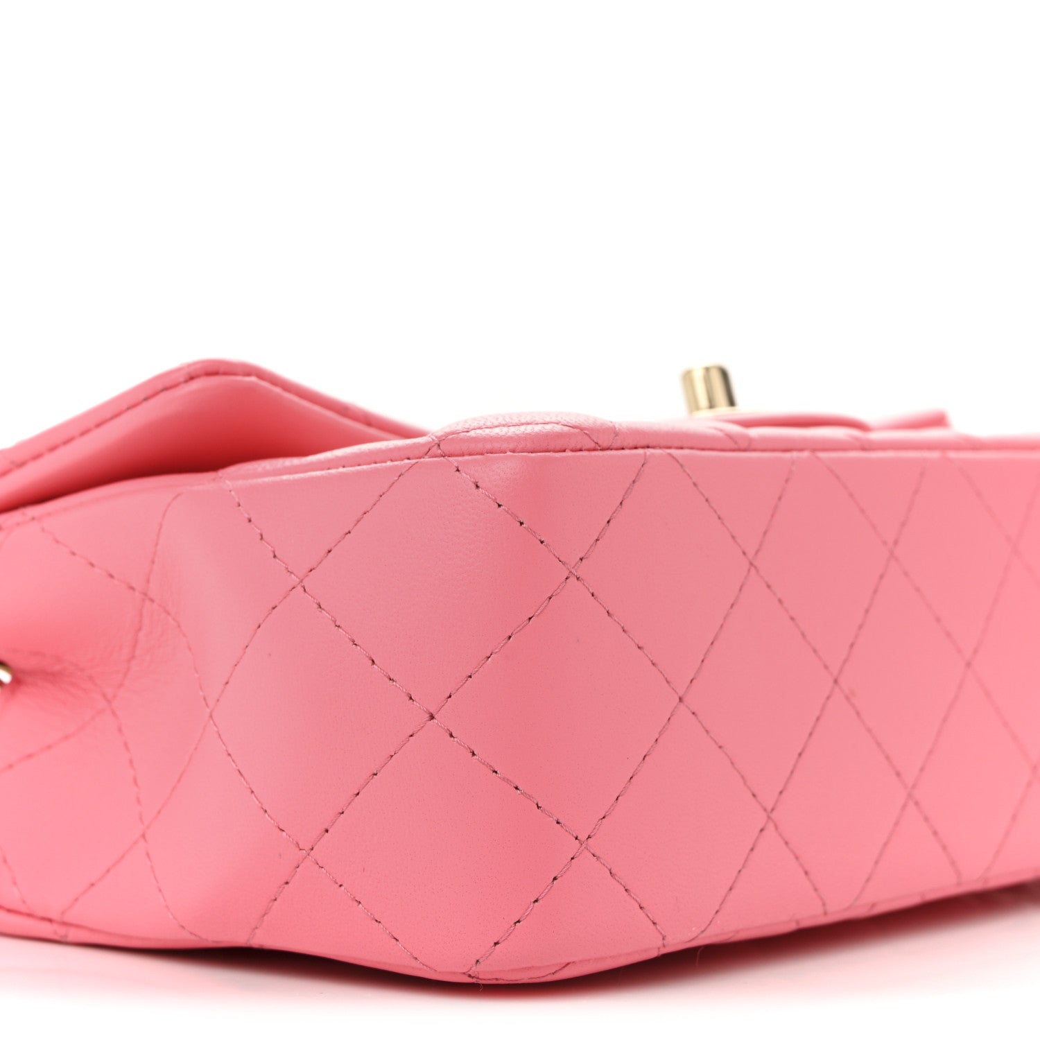 Chanel Lambskin Quilted Mini Rectangular Flap Pink 9 of 12