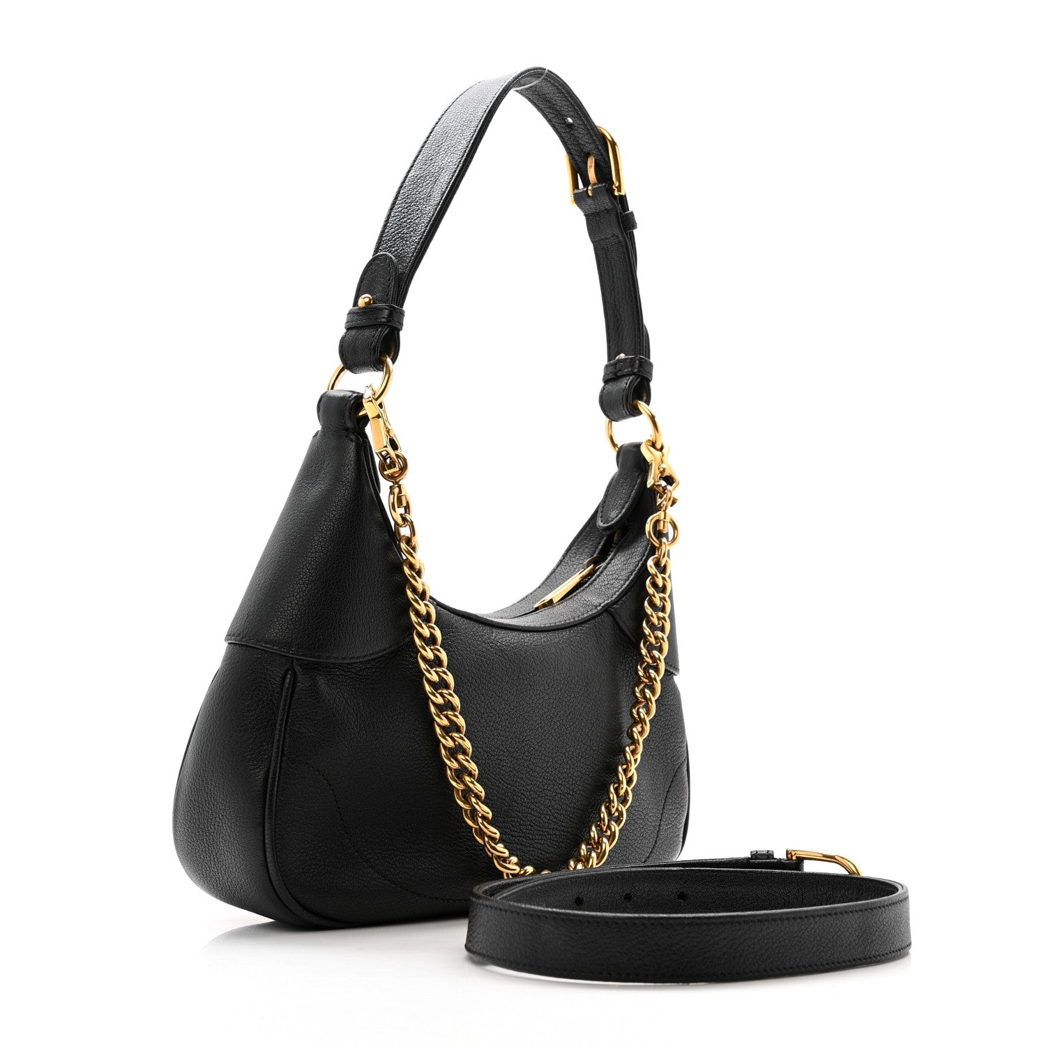 Gucci Goatskin Small Aphrodite Shoulder Bag Black 3 of 14