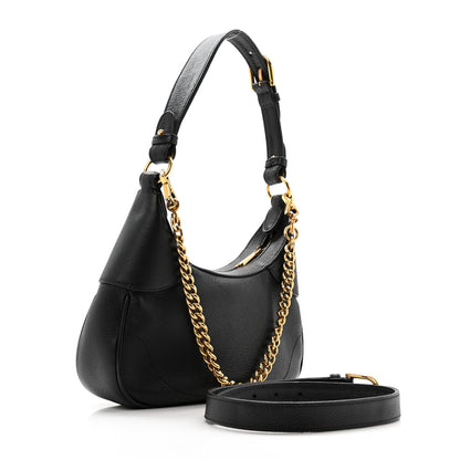 Gucci Goatskin Small Aphrodite Shoulder Bag Black 3 of 14