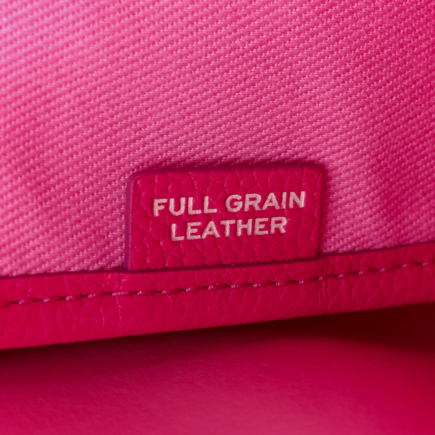 Grained Calfskin Small The Tote Bag Hot Pink