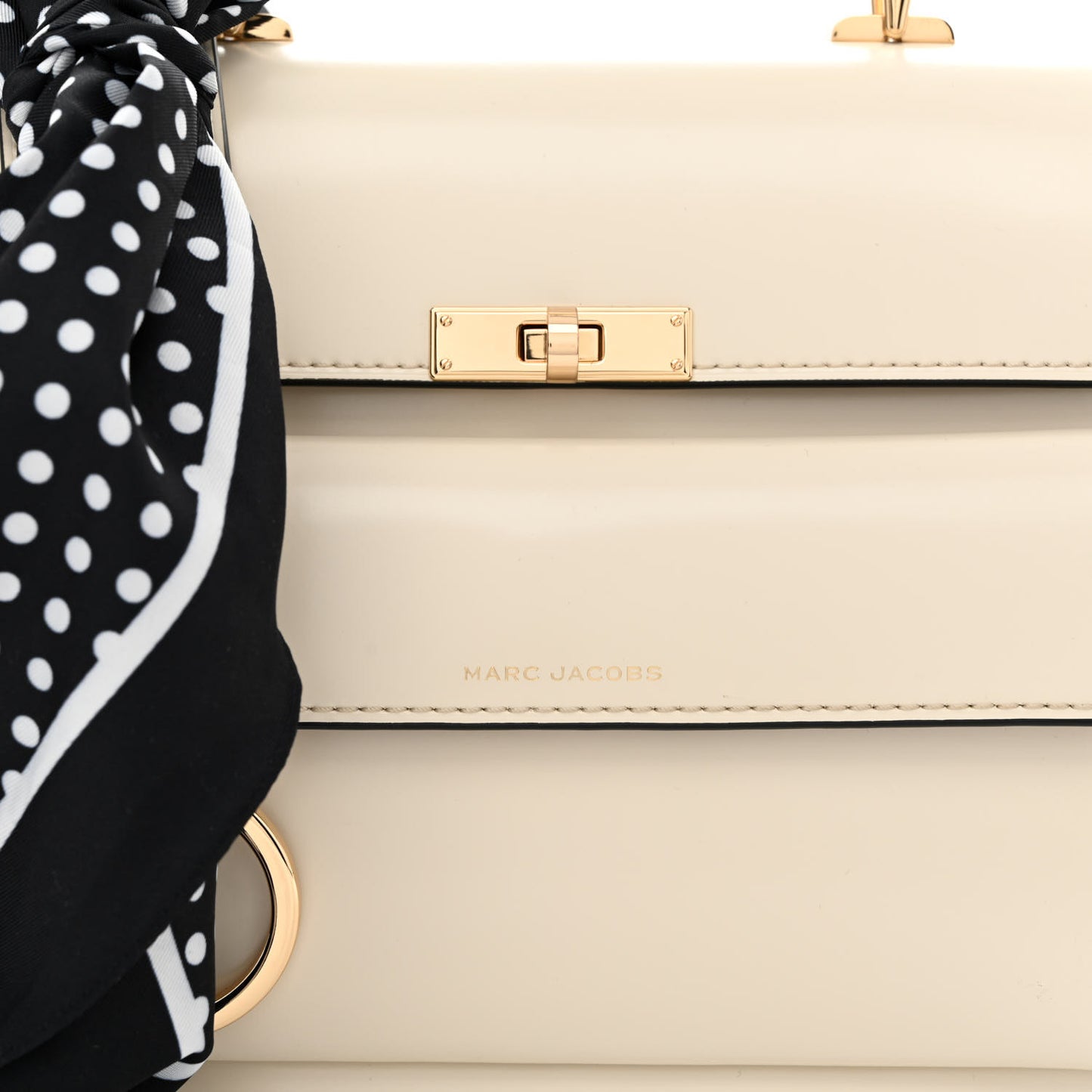 Shiny Calfskin Uptown Shoulder Bag White