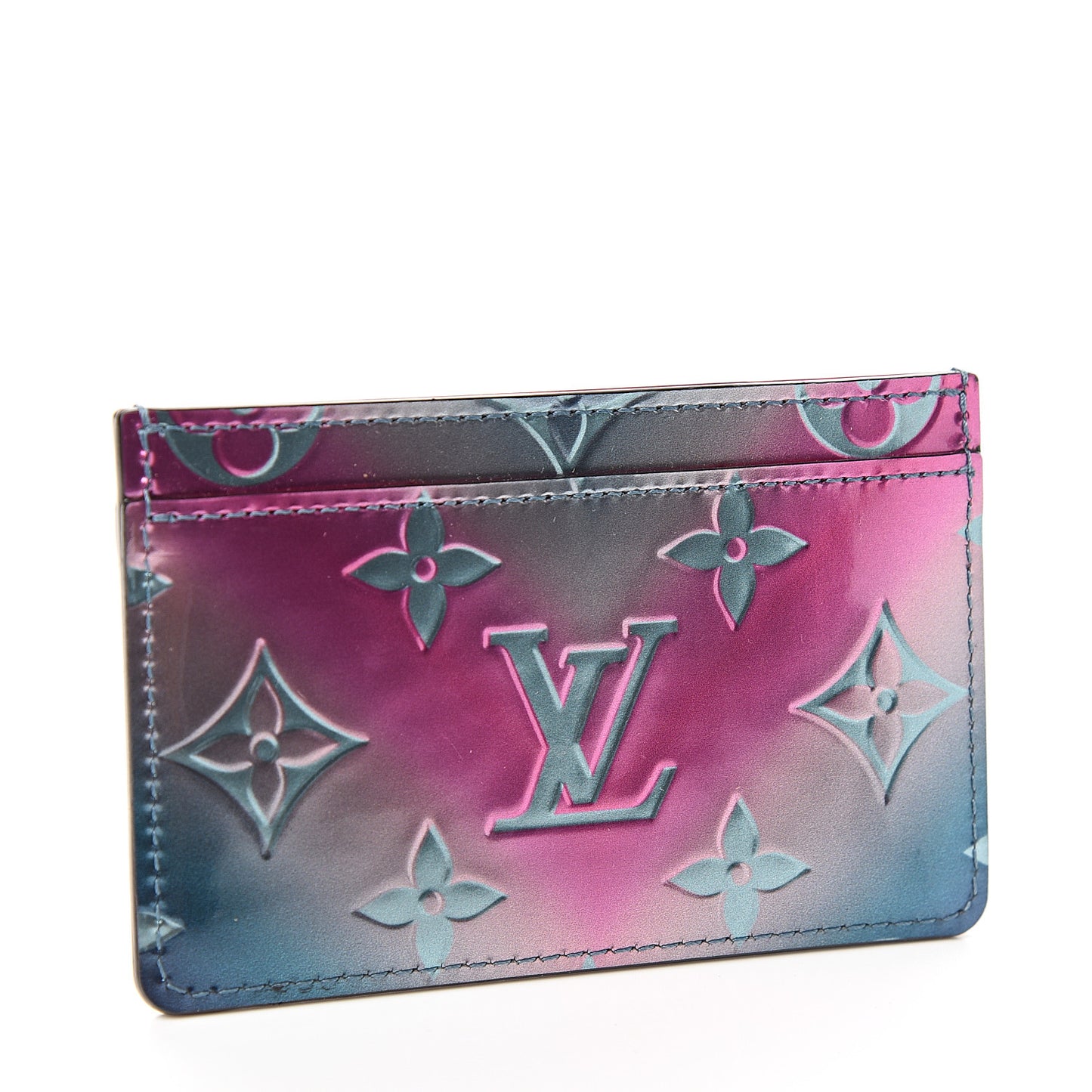 Metallic Vernis Card Holder Blue Pink