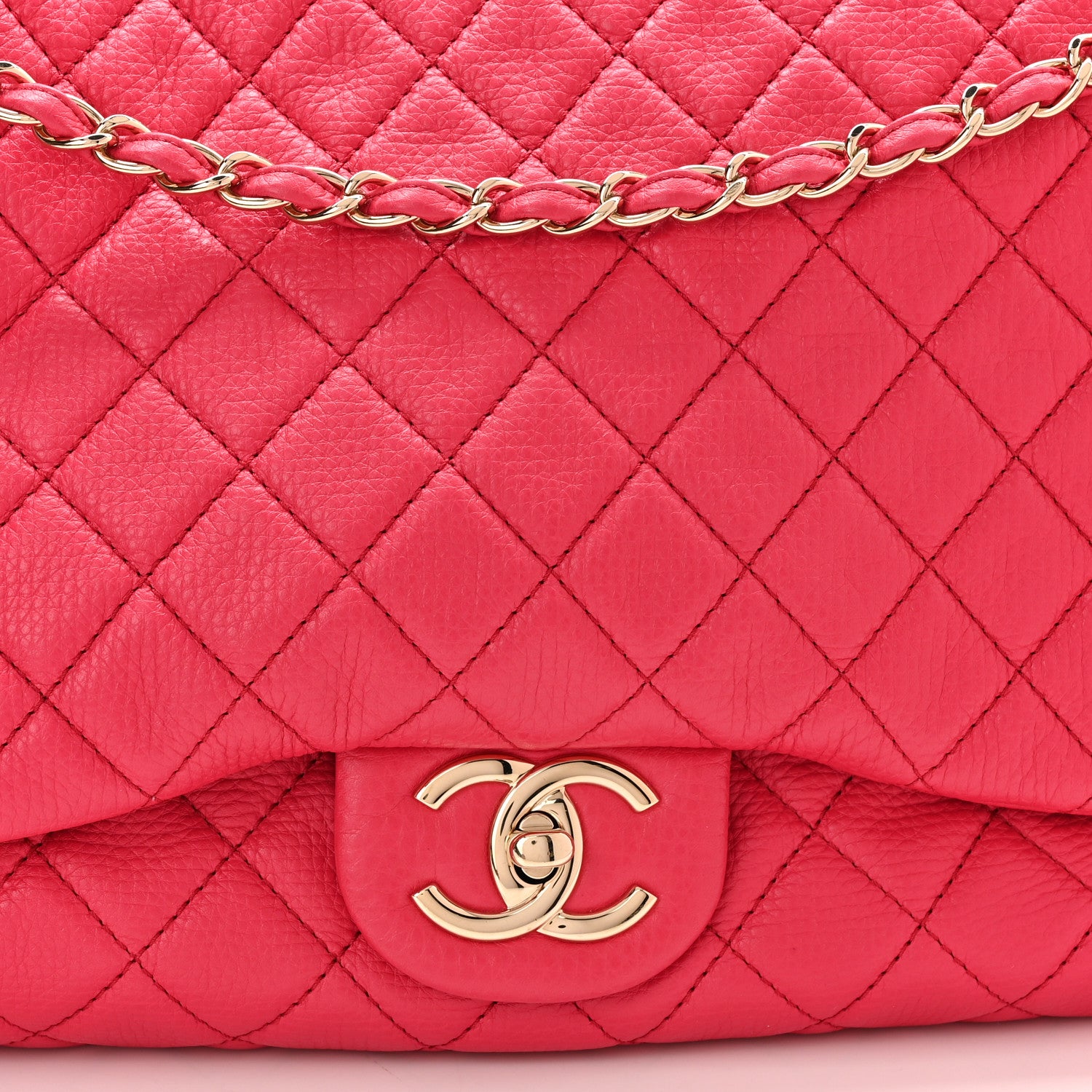 Chanel Calfskin Quilted Small XXL Travel Flap Bag Pink 7 of 9