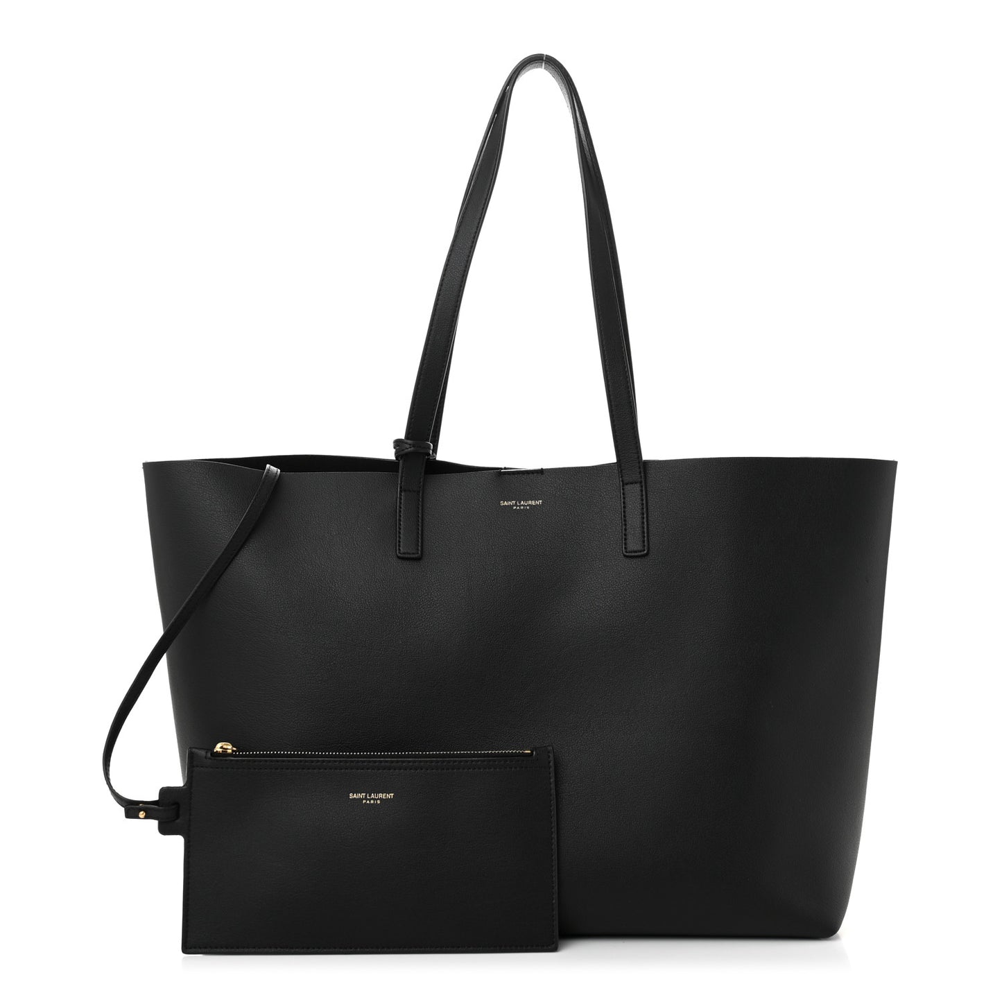 Calfskin Large Shopping Tote Black