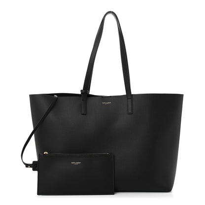 Saint Laurent Calfskin Large Shopping Tote Black 3 of 11