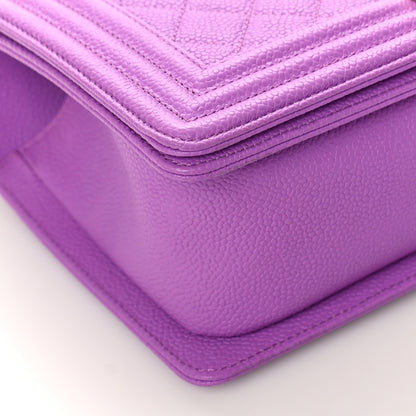 Chanel Caviar Quilted Medium Boy Flap Purple 7 of 8