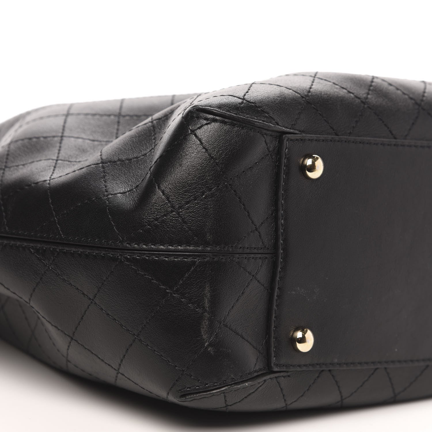 Chanel Calfskin Stitched Drawstring Bag Black 11 of 11