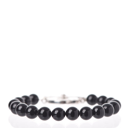 Tiffany Sterling Silver Black Onyx Bead Toggle Bracelet 1 of 4