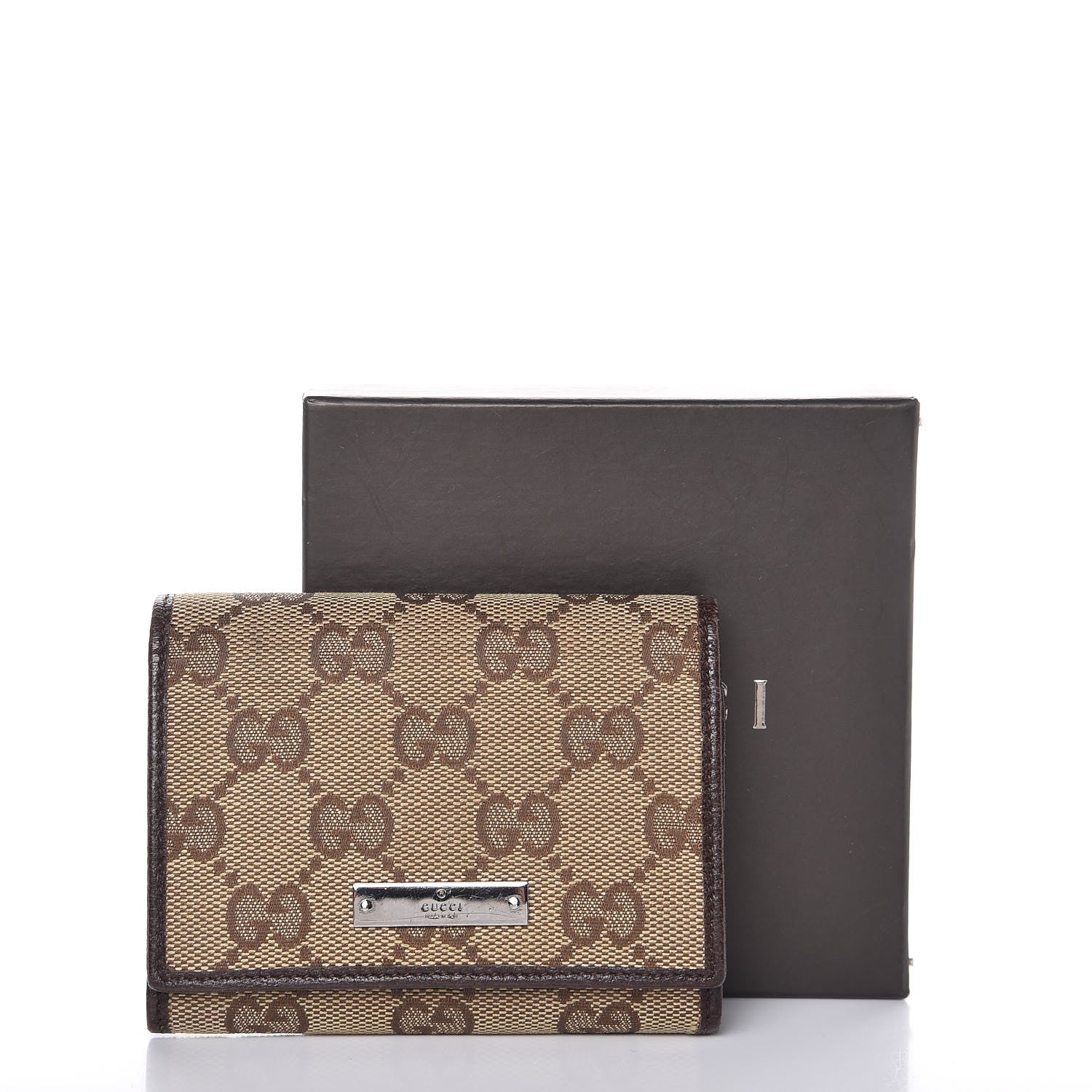 Gucci GG Monogram Card CaseFlap Wallet Dark Brown 7 of 7