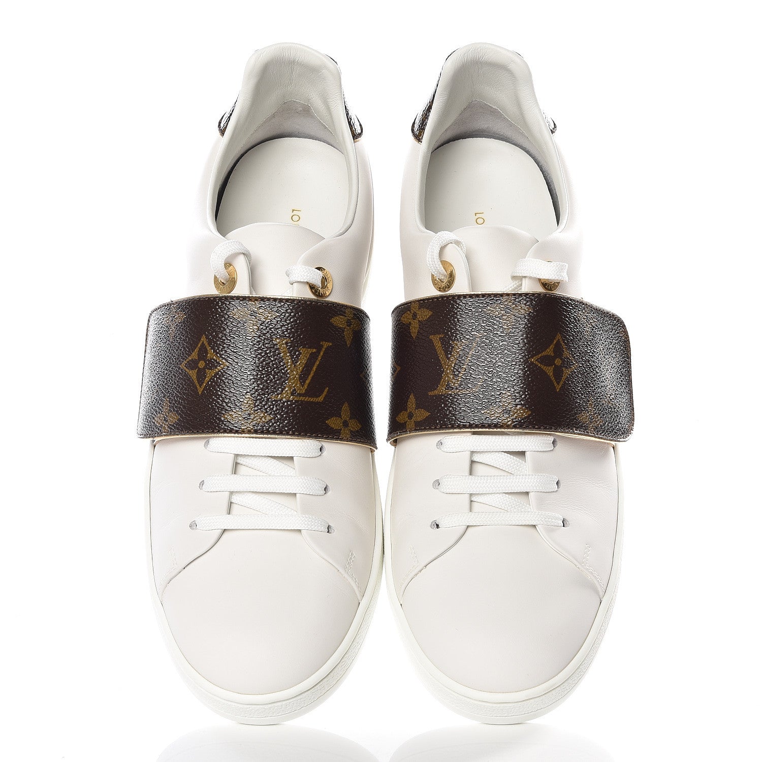 Louis Vuitton Calfskin Monogram Frontrow Sneaker 39.5 White 4 of 11