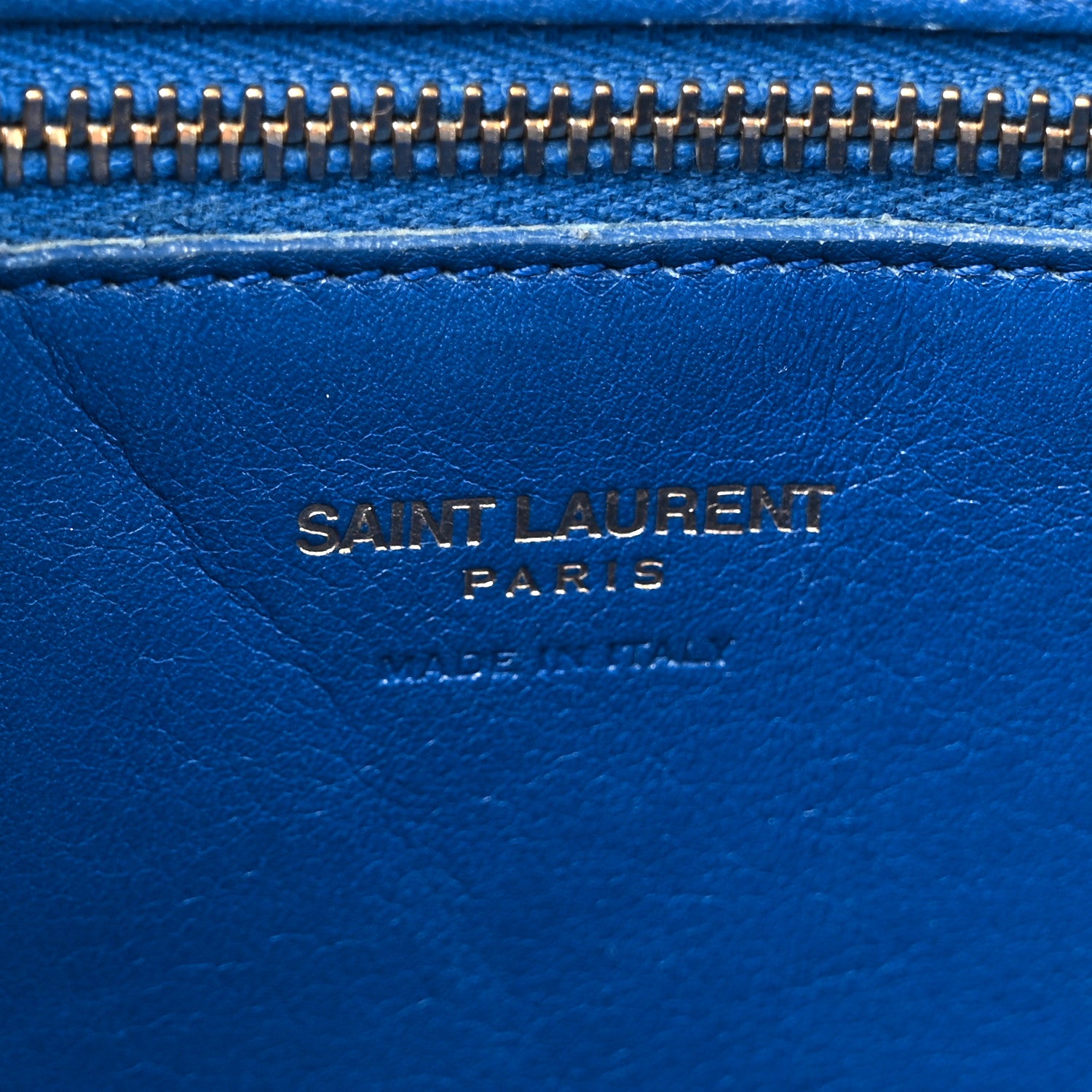 Saint Laurent Calfskin Small Monogram Cabas Blue Majorelle 6 of 19
