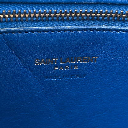 Saint Laurent Calfskin Small Monogram Cabas Blue Majorelle 6 of 19