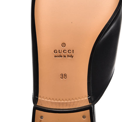 Gucci Calfskin Womens Princetown Slippers 38 Black 6 of 8