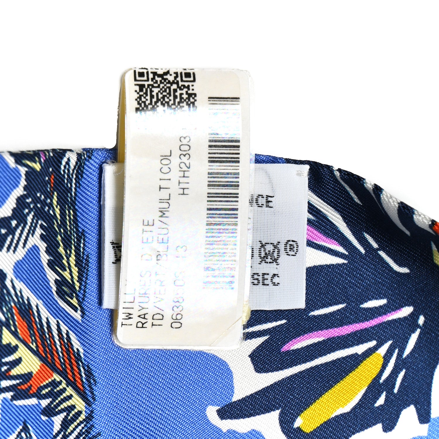 Hermes Silk Rayures D'ete Twilly Vert Bleu Multicolor 4 of 4