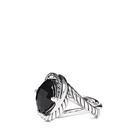 David Yurman Sterling Silver Black Onyx 11mm Infinity Ring 51 5.75 3 of 5