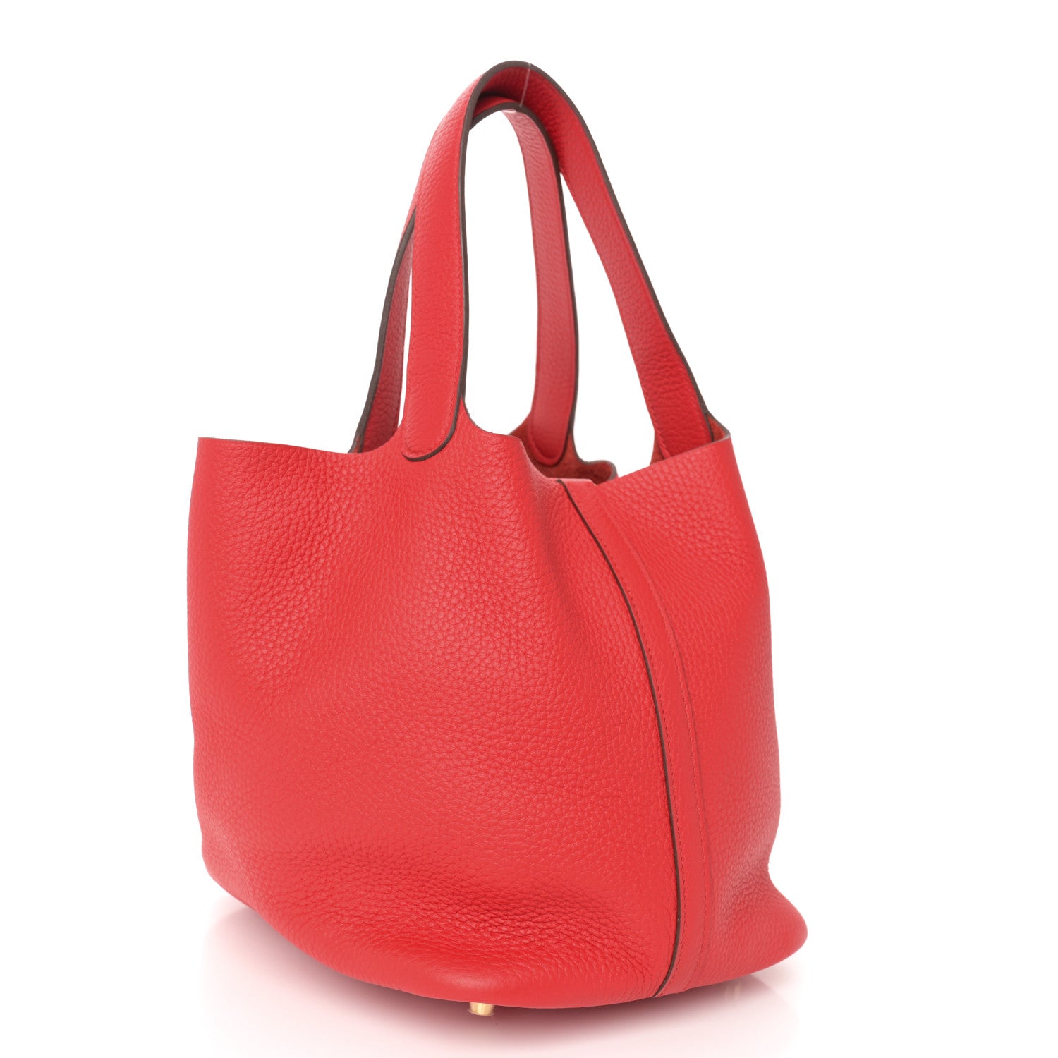 Hermes Taurillon Clemence Picotin Lock 22 MM Rouge de Coeur 3 of 12