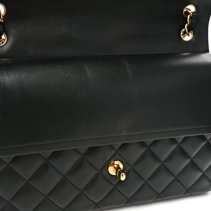Chanel Lambskin Quilted Jumbo Double Flap Black 15 of 21