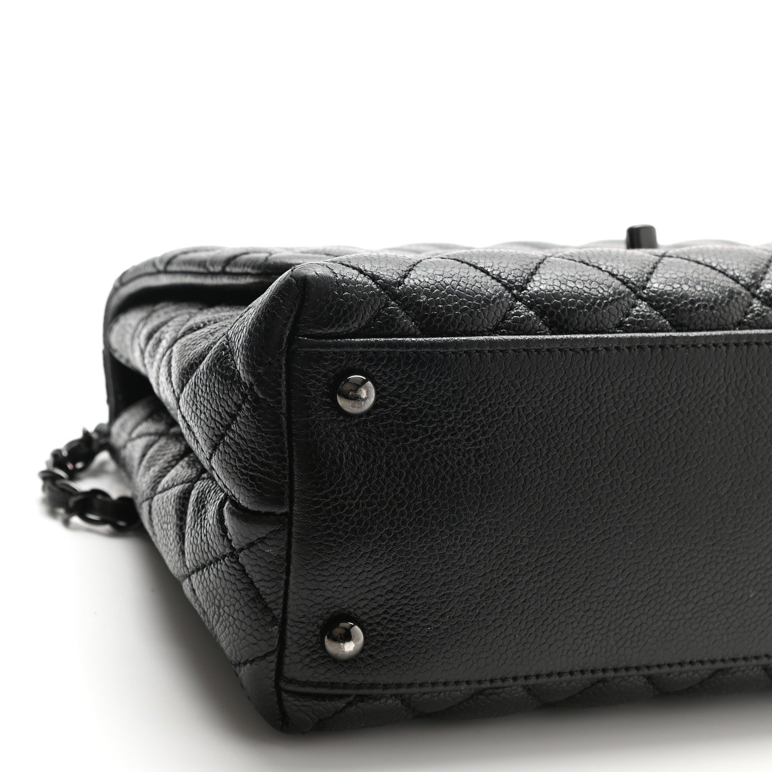 Chanel Caviar Quilted Small Coco Handle Flap So Black 9 of 11