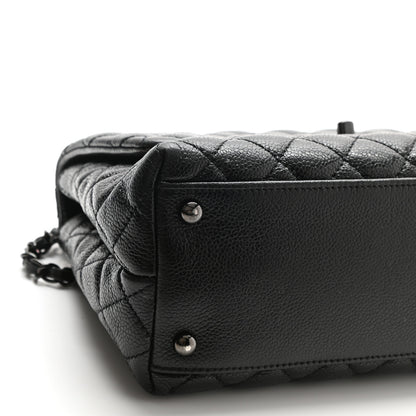Chanel Caviar Quilted Small Coco Handle Flap So Black 9 of 11
