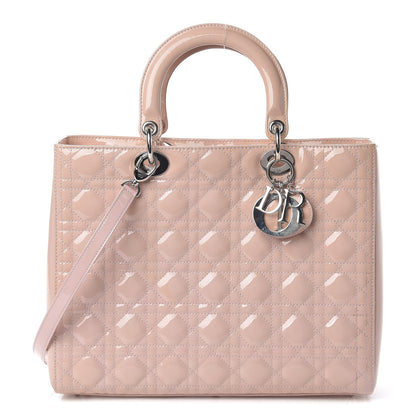 Christian Dior Patent Cannage Large Lady Dior Light Pink 2 of 15