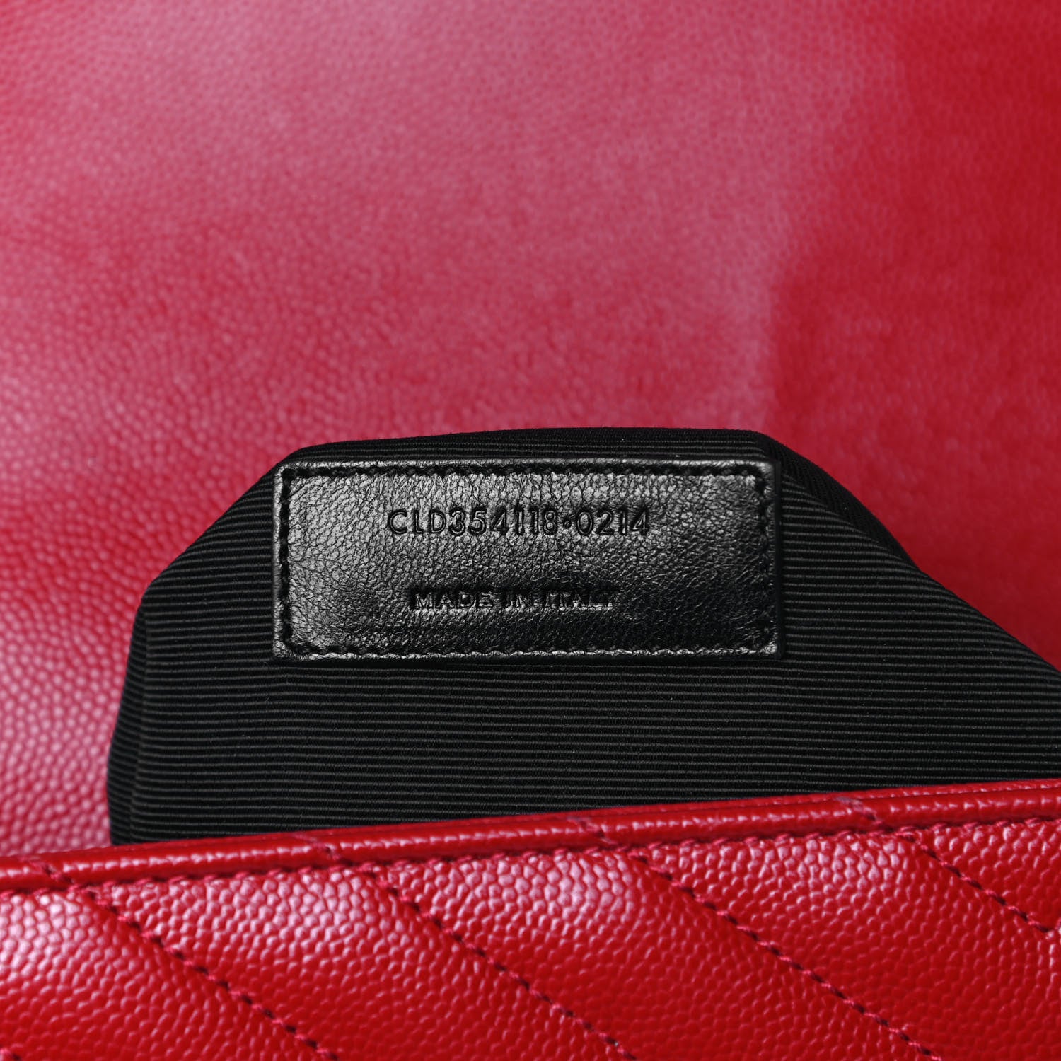 Saint Laurent Grain De Poudre Matelasse Chevron Large Monogram Satchel Lipstick Red 7 of 17