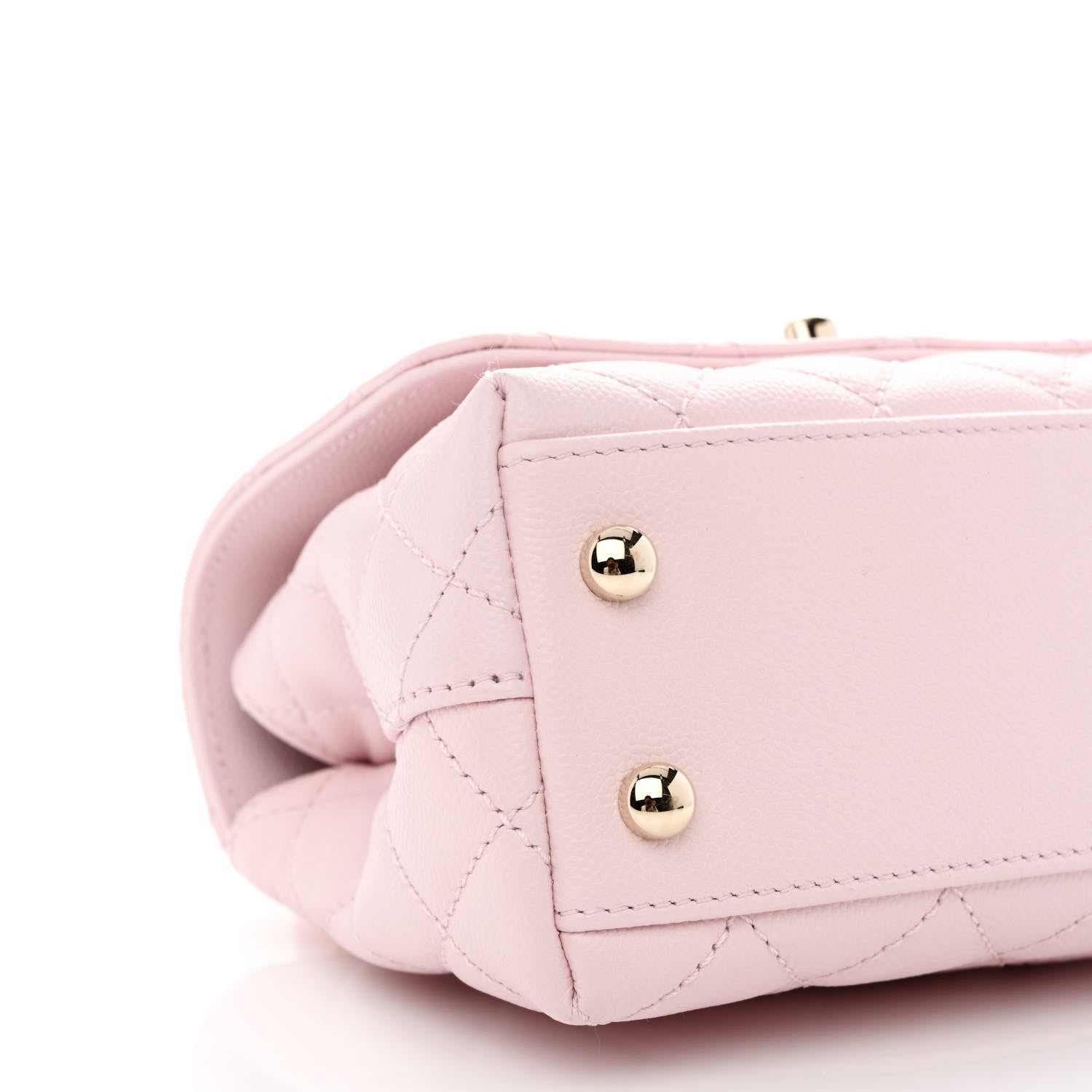 Chanel Caviar Quilted Extra Mini Coco Handle Flap Light Pink 9 of 11