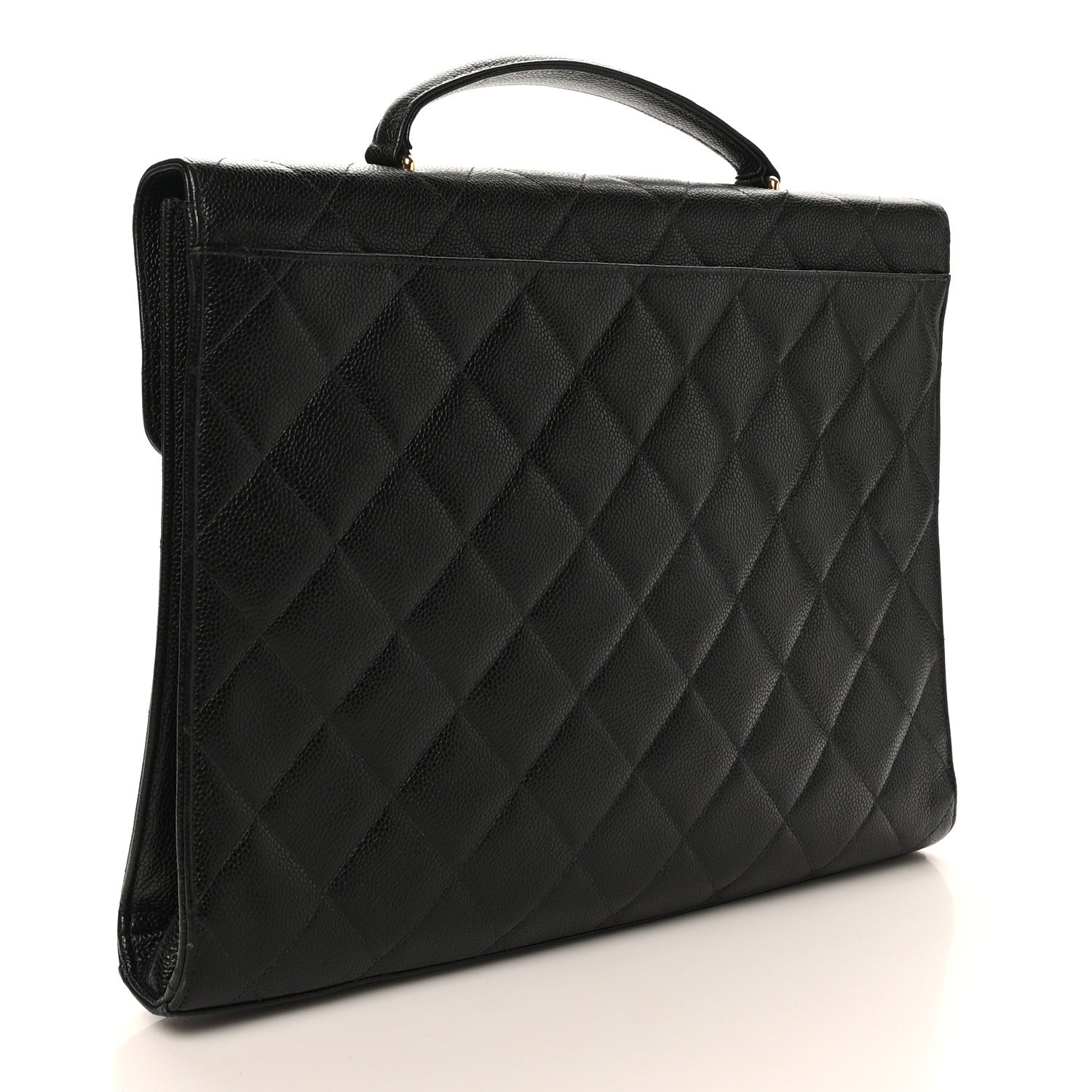 Chanel Caviar Quilted Briefcase Laptop Bag Black 3 of 11