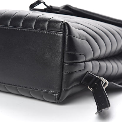 Saint Laurent Calfskin Y Quilted Monogram Medium Loulou Backpack Black 9 of 10