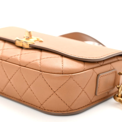 Chanel Calfskin Quilted Multi Pouching Flap And Coin Purse Beige 11 of 12