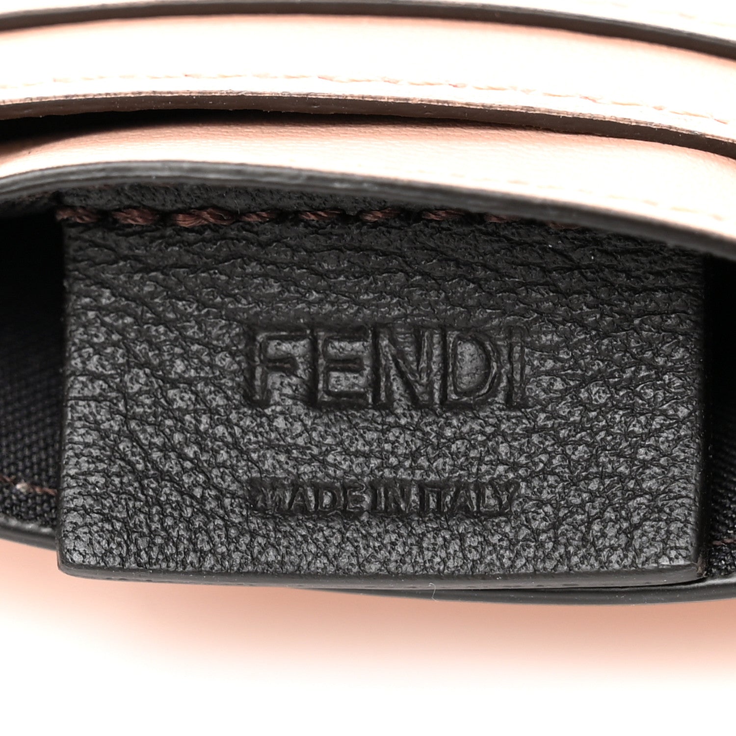 Fendi Nappa Matisse FF Diagonal Embossed Fold Over Card Holder Wallet Baby Pink 6 of 8