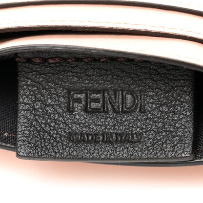 Fendi Nappa Matisse FF Diagonal Embossed Fold Over Card Holder Wallet Baby Pink 6 of 8