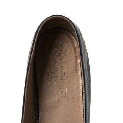 Chanel Lambskin CC Espadrilles 38 Navy Black 20 of 27