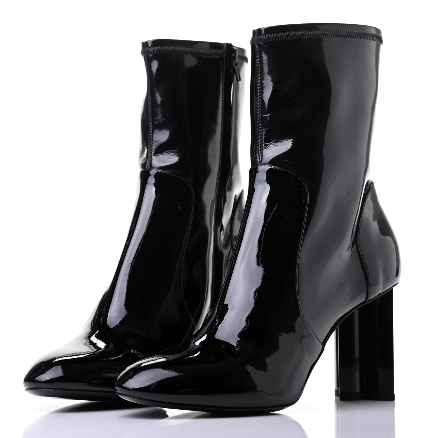 Louis Vuitton Patent Silhouette Ankle Boots 40 Black 3 of 10