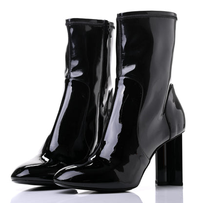 Louis Vuitton Patent Silhouette Ankle Boots 40 Black 3 of 10