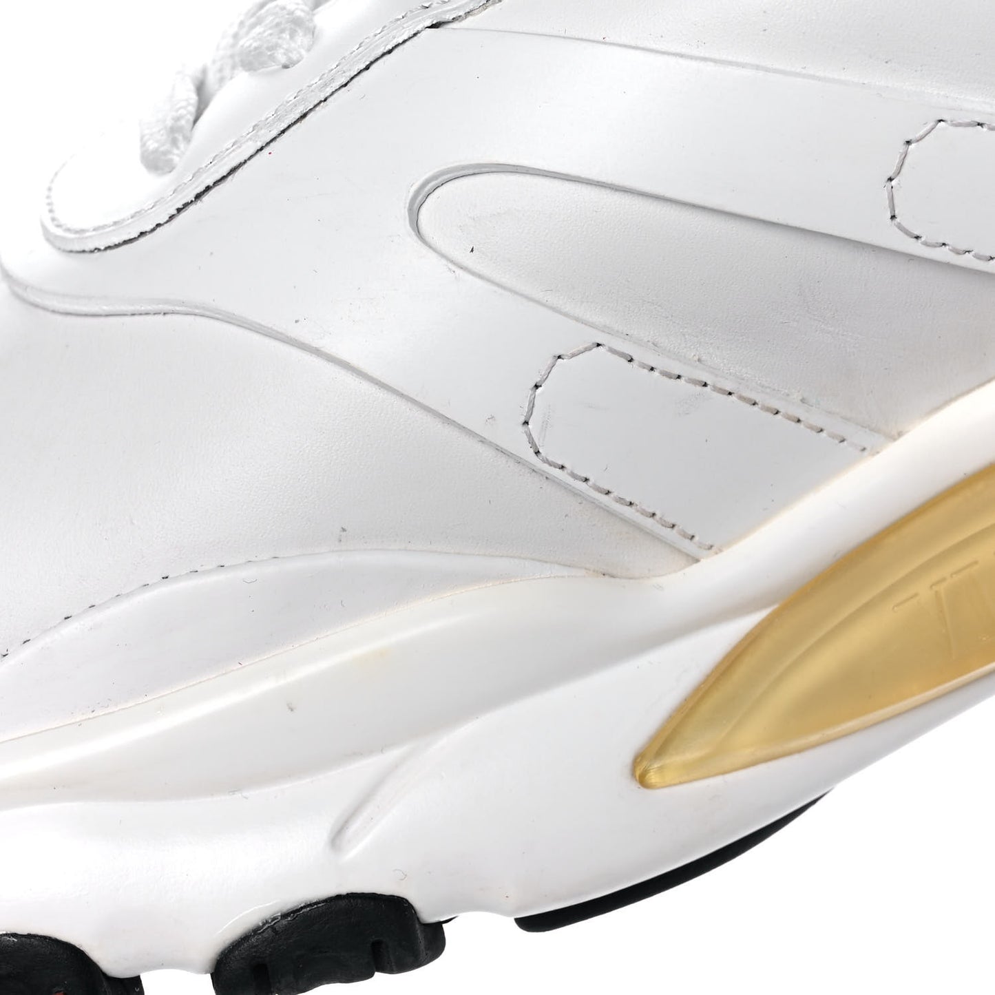 Calfskin Mens Bounce Sneakers 40 White