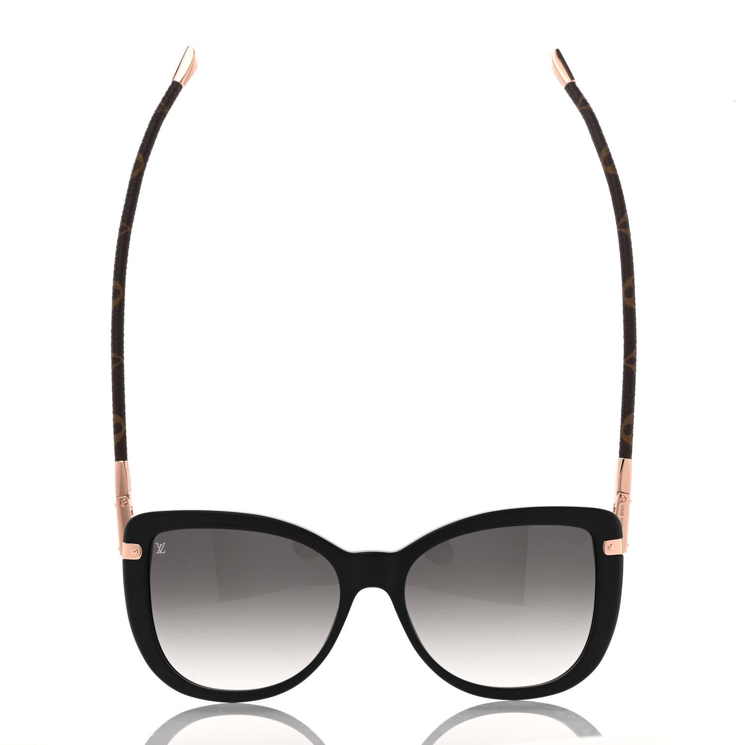 Louis Vuitton Monogram Acetate Charlotte Sunglasses Z0781W Black 10 of 11