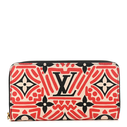 Louis Vuitton Monogram Giant Crafty Zippy Wallet Creme Rouge Black 1 of 8