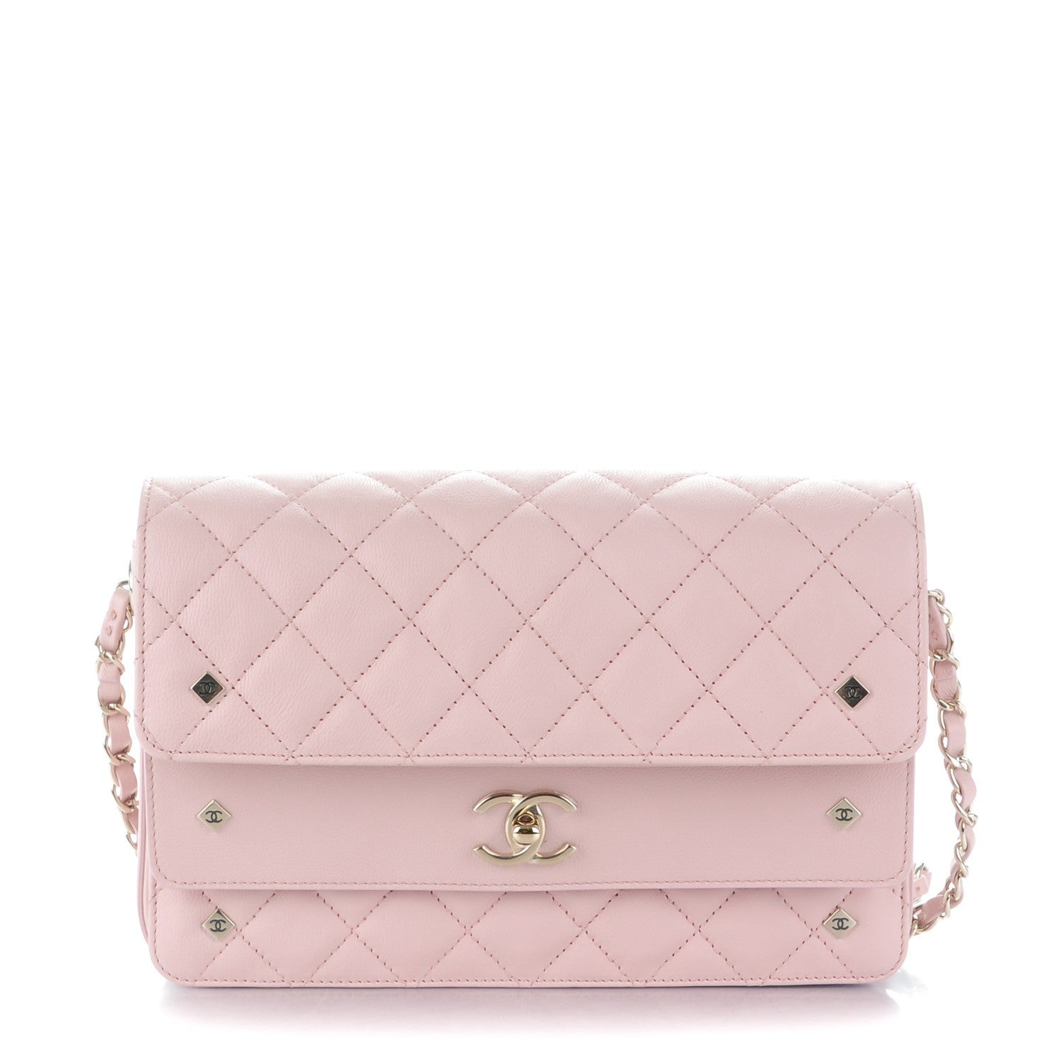 Chanel Calfskin Quilted CC Box Flap Light Pink 1 of 8