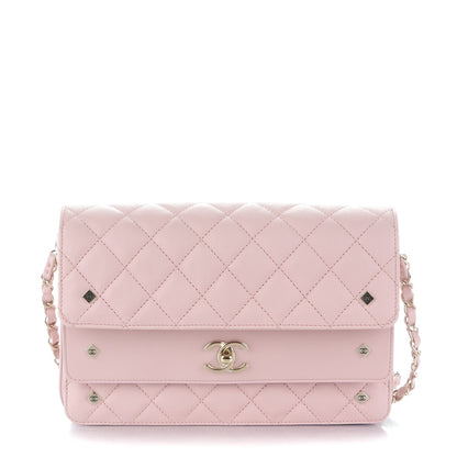 Chanel Calfskin Quilted CC Box Flap Light Pink 1 of 8