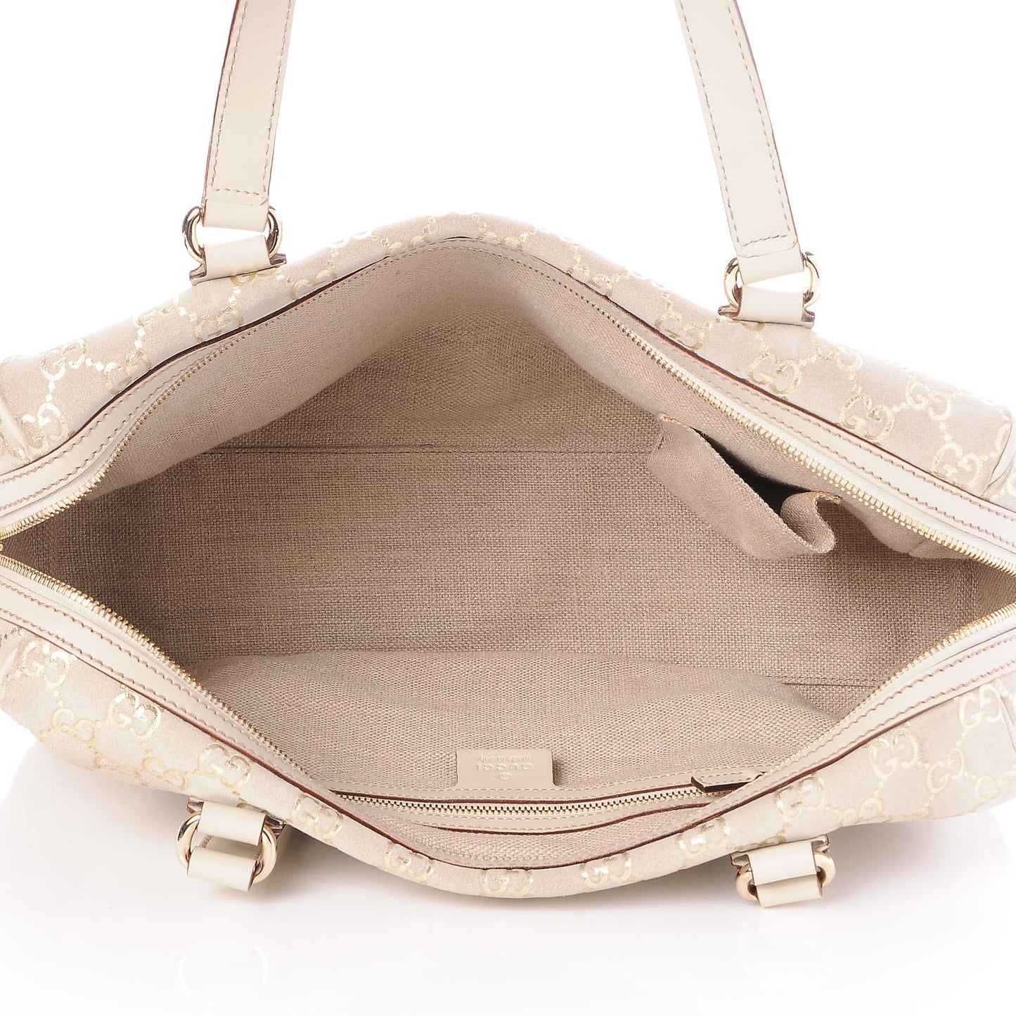 Guccissima Suede Charmy Boston Off White