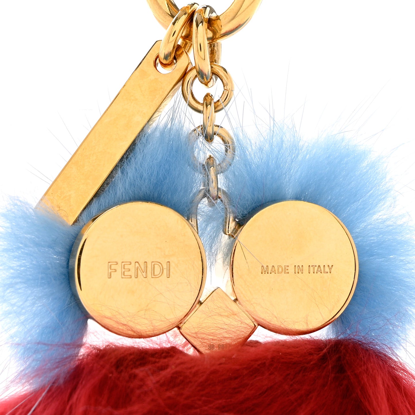 Mink Alpaca Fur Hypnoteyes Teen Witches Bag Charm Burgundy Multicolor